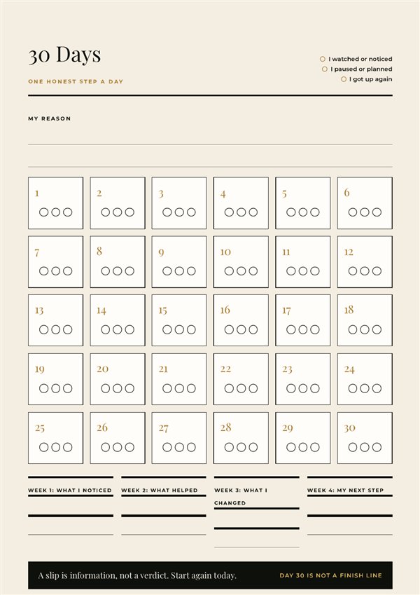 The 30-day wall tracker