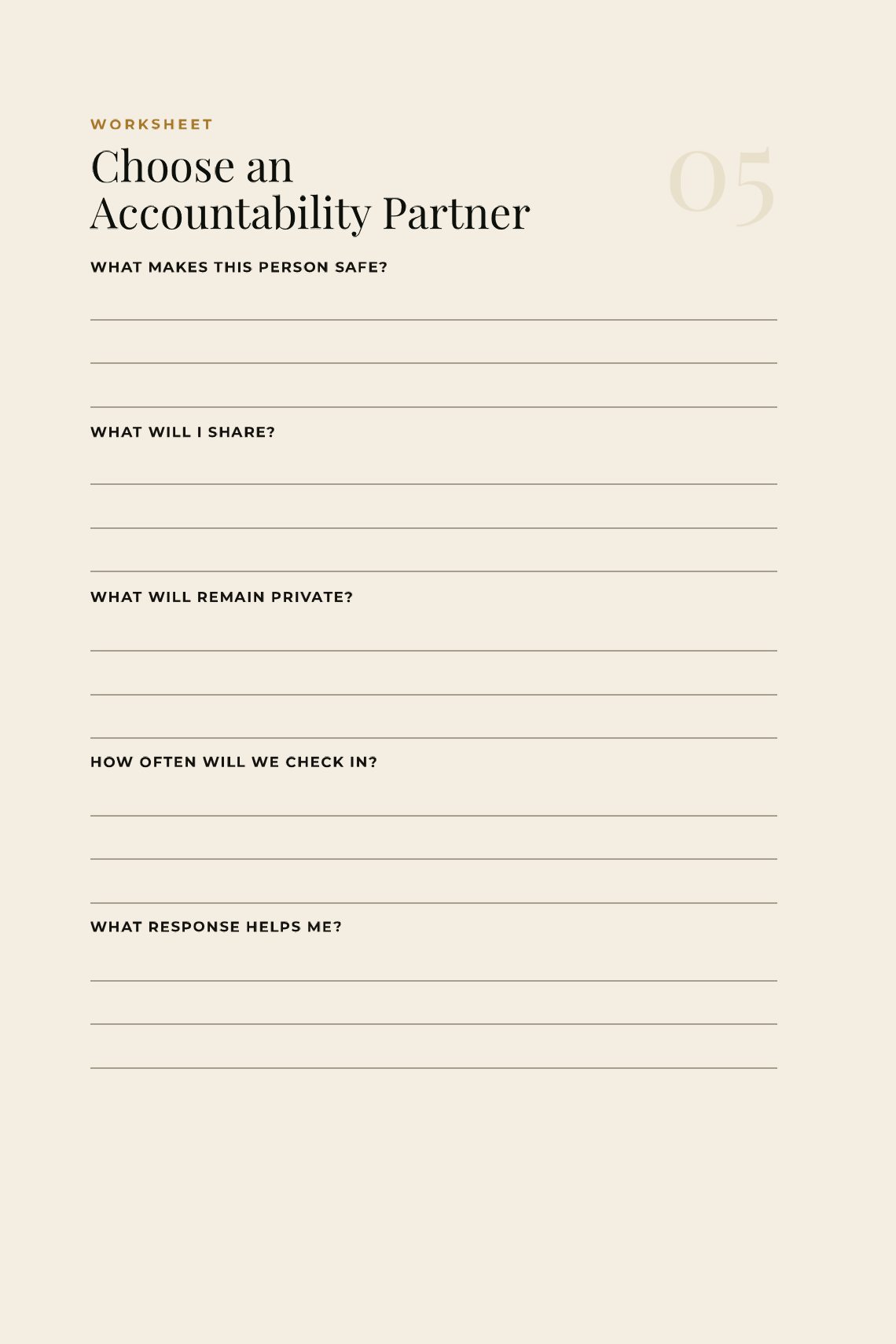 A worksheet page
